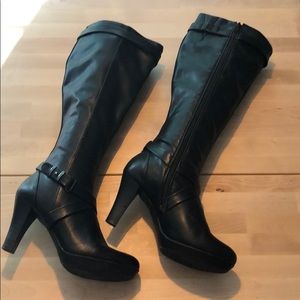 Black knee high boots